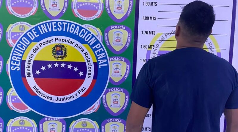 Detenido sujeto por el delito de resistencia a la autoridad