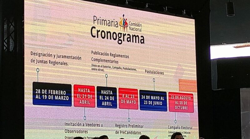 Difieren para el 5 de junio inicio de postulaciones a las primarias