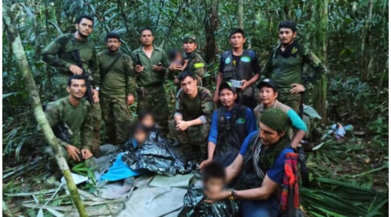 Hallan con vida a los 4 niños perdidos en selva colombiana