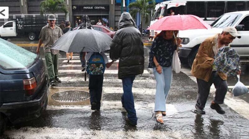 Inameh pronostica lluvias y actividad eléctrica para hoy