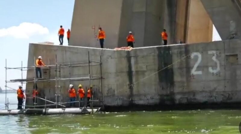 Ministro para el Transporte inspeccionó rehabilitación del puente sobre el lago