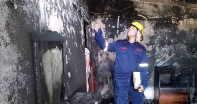 Caídas de unas líneas de alta tensión provocaron incendio que afectó 9 casas en municipio Miranda