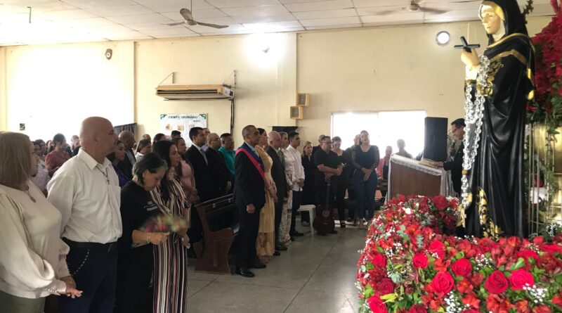 Con actos conmemorativos celebraron los 234 aniversario de Santa Rita