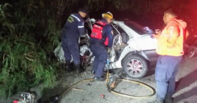 Padre e hija fallecieron la madrugada del domingo en accidente vial en Bejuma