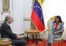 Rodríguez recibe en Miraflores al Canciller de Jordania, Ayman Hussein Al-Safadi