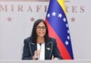 Delcy Rodríguez asegura que han distribuido 47 % de los insumos médicos donados por EE. UU.