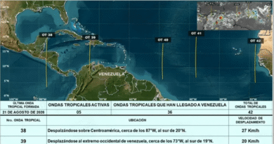 Inameh prevé aumento de lluvias durante el fin de semana por ondas tropicales