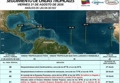 Inameh prevé aumento de lluvias durante el fin de semana por ondas tropicales
