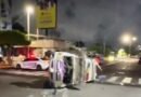 Cinco heridos deja vuelco de una ambulancia en choque contra un Optra en la Circunvalación 2